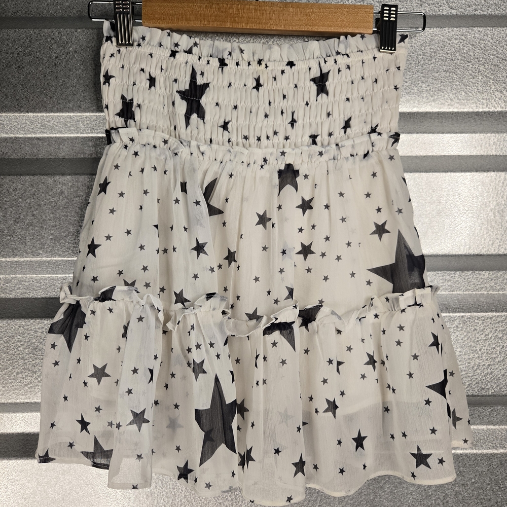 Storia Smocked Mini Skirt – Star Print – S